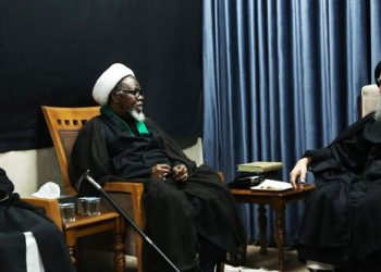 دیدار آیتاللهالعظمی مدرسی با رهبر دینی نیجریه شیخ زکزاکی